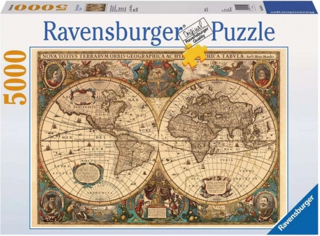 Ravensburger puzzle vecchia mappa del mondo 5000 pezzi