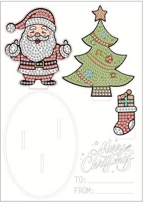 2Kids Toys pittura con diamanti con supporto Santa Claus
