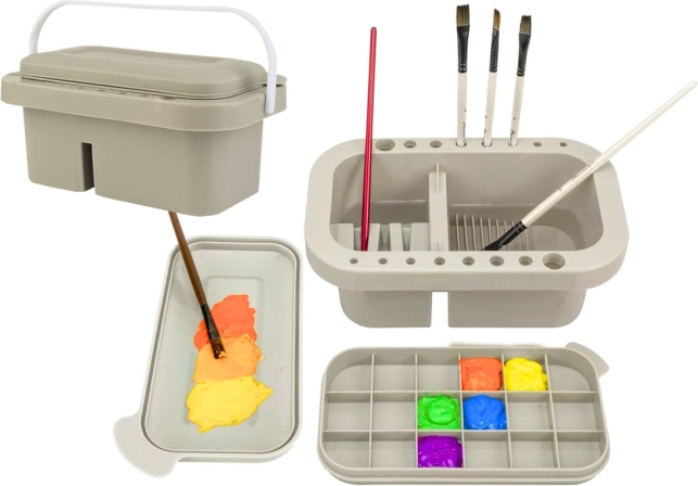 Organizzatore per lavaggio e conservazione pennelli