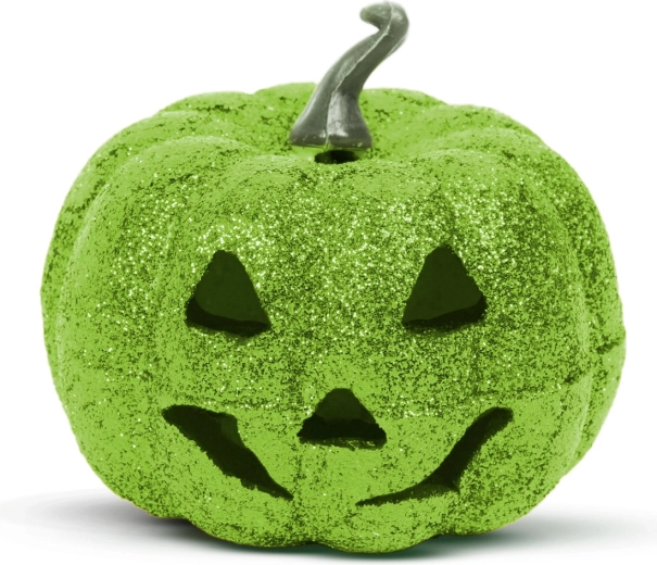 Decorazione LED RGB di Halloween in schiuma – zucca verde, 11 cm