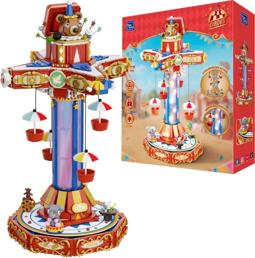 Pantasy karuzela Circus Paradrop – set di costruzione da 1680 pezzi con LED