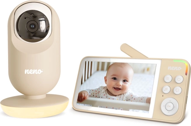 Neno Vedo Cream baby monitor video con display da 5'' e telecamera orientabile