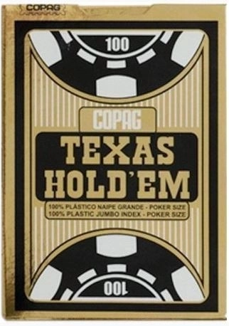Carte da poker Texas Jumbo nere