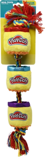 Giocattolo per cani in peluche PLAY-DOH con corda e squittio 46 cm