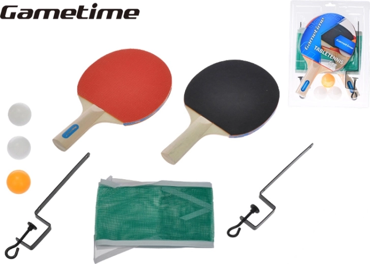 Gametime set da ping pong con rete, 2 racchette e 3 palline