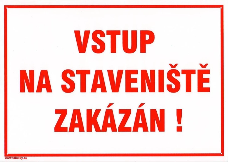 Cartello di sicurezza – vietato l’ingresso al cantiere, A4 plastica 210 × 297 mm