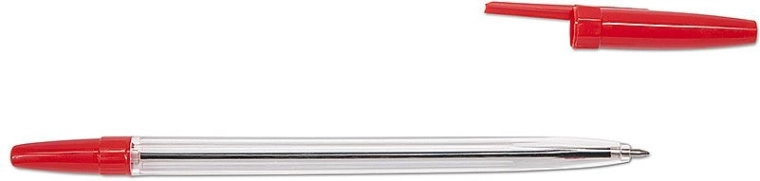 Penna a sfera monouso Concorde con inchiostro rosso