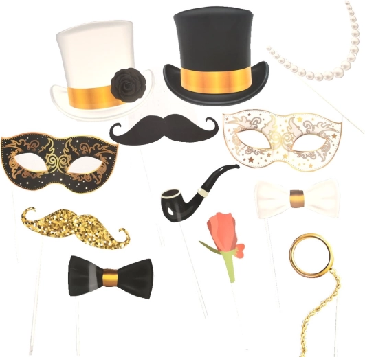 Set di accessori party per photobooth 12 pz
