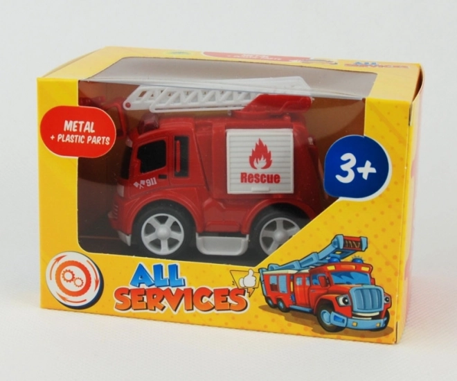 Veicolo in metallo in scatola