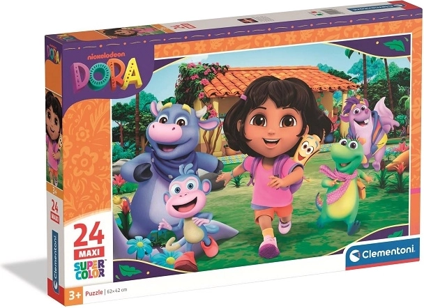 Puzzle Clementoni Maxi SuperColor Dora da 24 pezzi