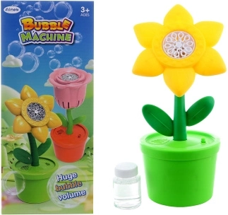 Soffiatore di bolle a forma di fiore a batterie