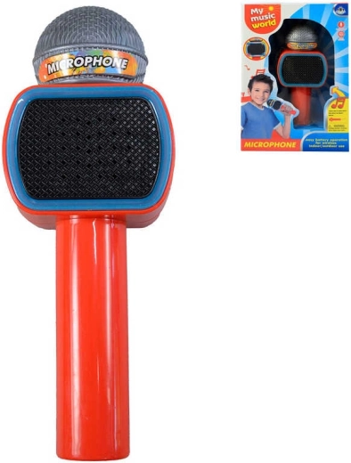 Microfono karaoke per bambini con luce LED a batterie rosso - 1 pezzo