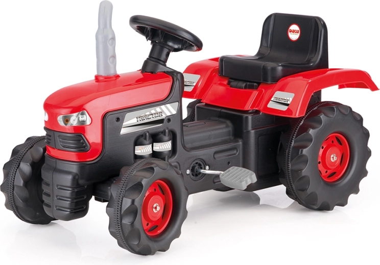Grande trattore a pedali rosso Dolu