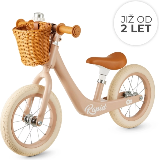 Kinderkraft Rapid2 bicicletta senza pedali rosa con cestino