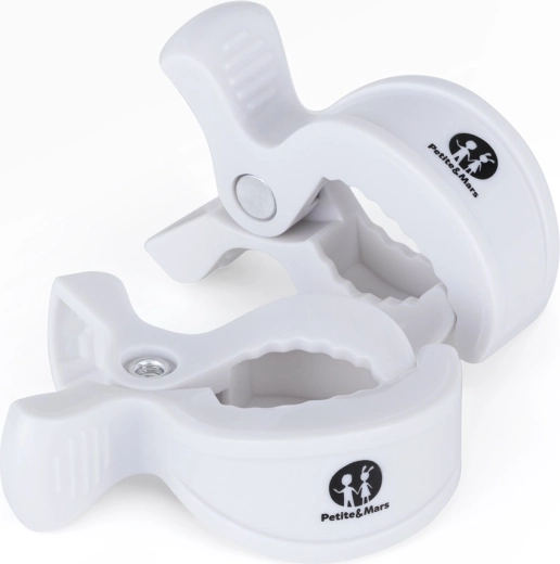 Mollettine per passeggino PETITE & MARS Peg, bianche, 2 pezzi