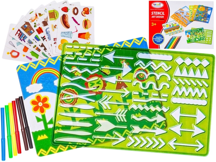 Set creativo di sagome per disegnare motivi con pennarelli (spirografo) - 1 pezzo