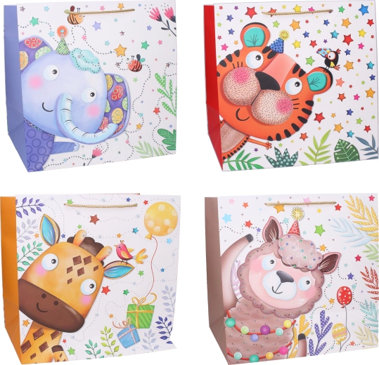 Borsa regalo XL per bambini 36 × 54 × 30 cm – motivi di animali