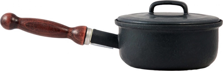 Casseruola smaltata con coperchio 16 cm, 1,25 l con manico removibile