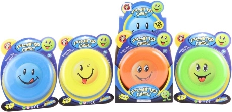 Disco volante con faccina sorridente 19 cm