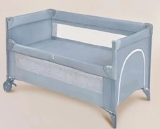 Culla da viaggio Doro per bambini, grigia, affiancabile