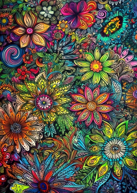 Puzzle La forza dei fiori 1000 pezzi