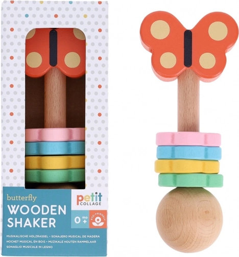 Sonaglio in legno Farfalla di Petit Collage