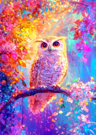 Puzzle Enjoy gufo fiorito 1000 pezzi