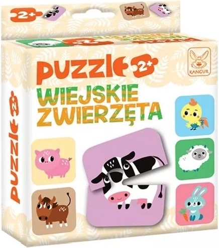 Puzzle animali della fattoria 2+