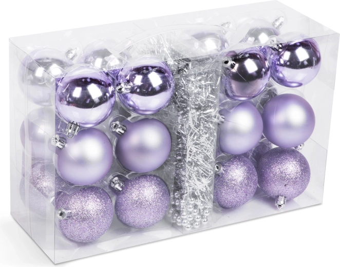 Set di decorazioni natalizie per l’albero viola, 26 pezzi