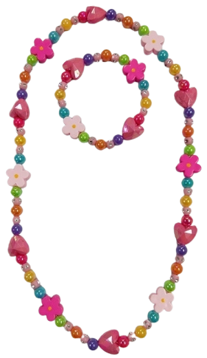 Set di gioielli per bambini cuoricini e fiorellini