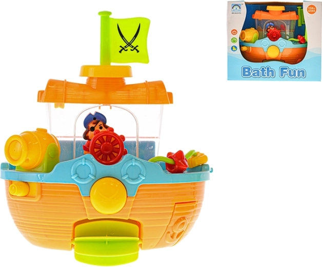 Barchetta da bagno con funzione spruzzo e ventose 22 cm