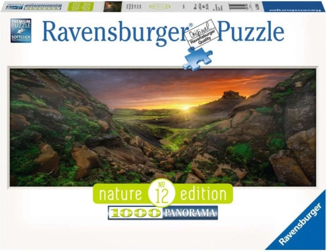 Puzzle panoramico 1000 pezzi Tramonto islandese