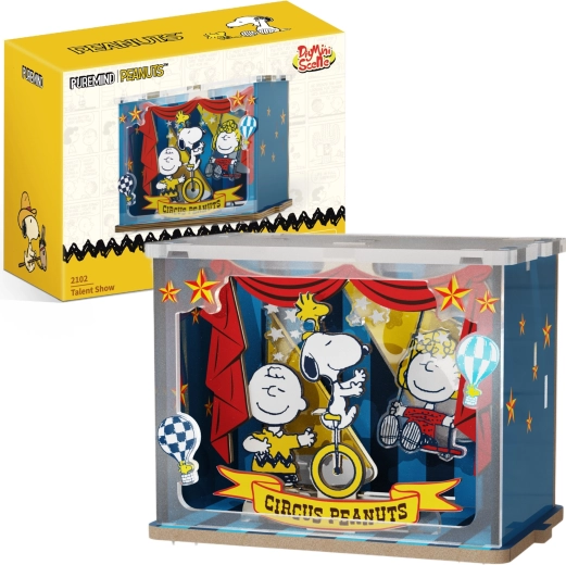 Puremind puzzle 3D in legno Snoopy PEANUTS – scena circense Talent Show