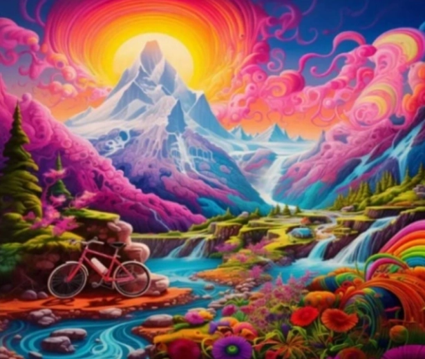 Pittura diamantata Gita attraverso il paesaggio 30 × 40 cm