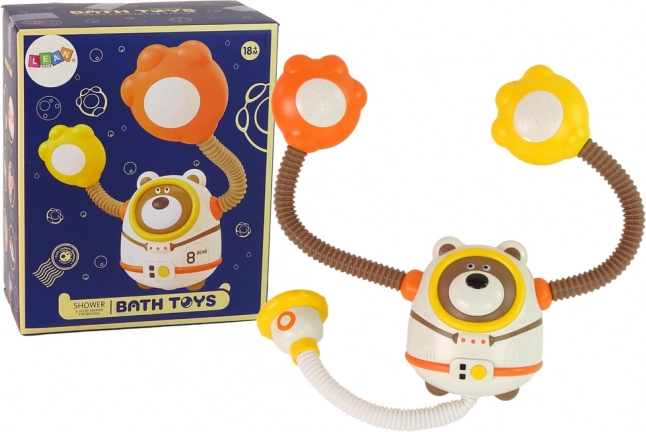 Divertente giocattolo d’acqua per il bagnetto - orsacchiotto astronauta con doccia a batteria