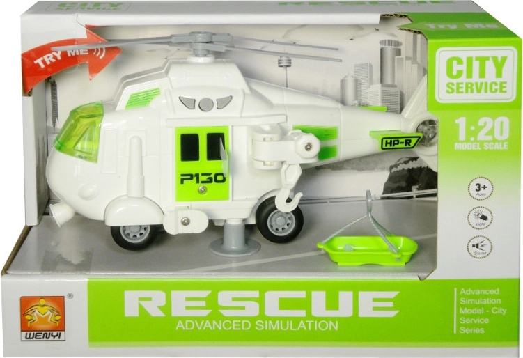 Elicottero di soccorso con luce e suono