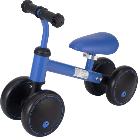Bicicletta senza pedali Sparkys a quattro ruote blu