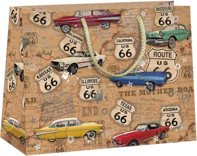 Borsa regalo Argus Route 66 auto natur eco friendly - 1 pezzo