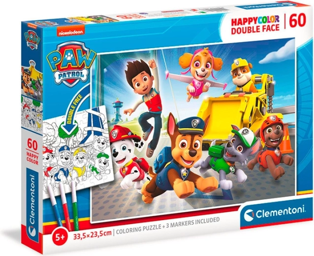 Puzzle 60 pezzi Double face Paw Patrol