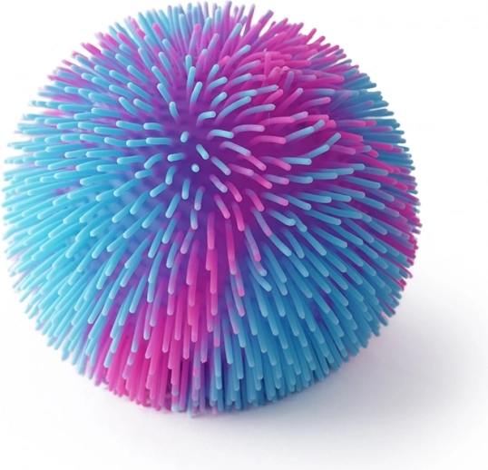 Palla pelosa arcobaleno con luce – rosa e blu