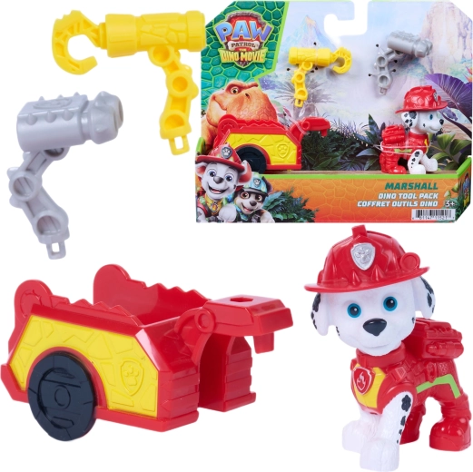 Spin Master Paw Patrol Il Film dei Dinosauri Marshall – action figure con rimorchio e accessori