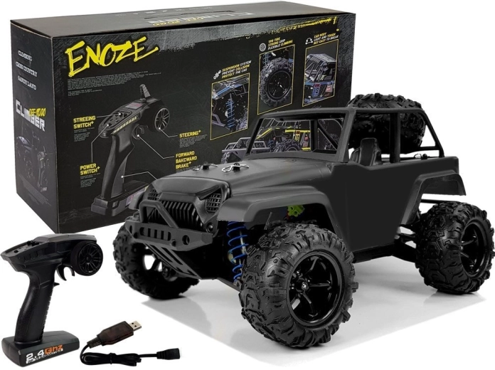 Auto RC fuoristrada ENOZE 1:18 nero (fino a 40 km/h)