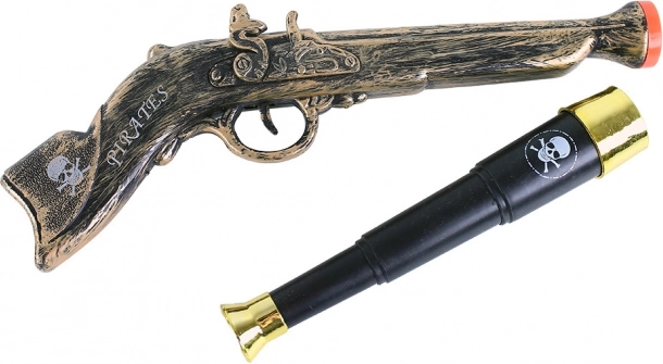 Set pirata con pistola e telescopio