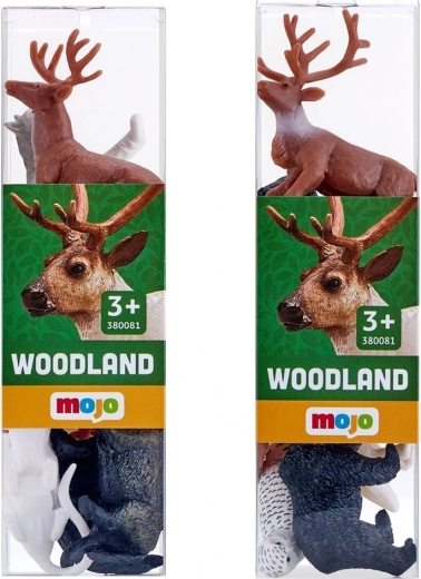 mojo mini mondo – animali del bosco, set di 6 figure