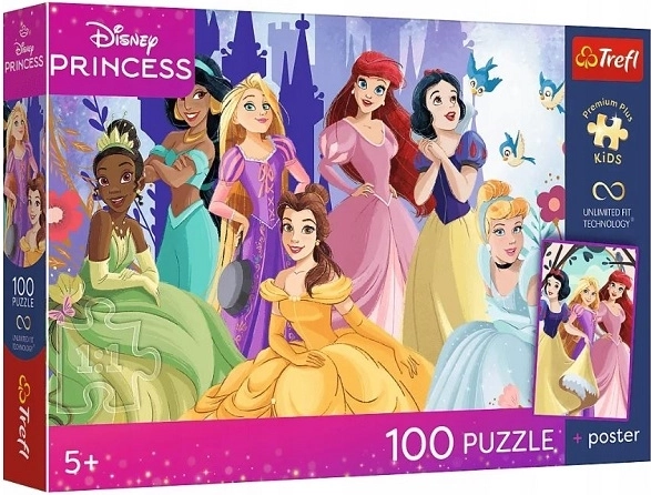 Puzzle per bambini Premium Plus relax con principesse 100 pezzi