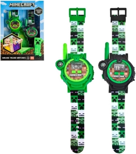 Orologi Minecraft per bambini con walkie-talkie (set da 2 pz) con torcia LED e bussola