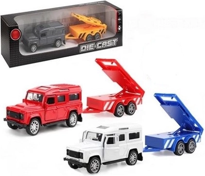 Auto Jeep con rimorchio di servizio