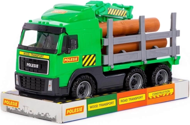 Camion per bambini Volvo per il trasporto del legname con gru - 1 pezzo