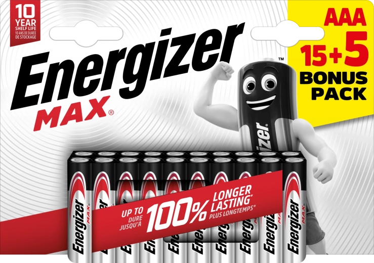 Energizer Max AAA batterie alcaline 20 pz