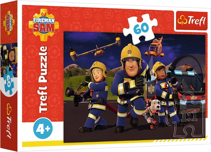 Puzzle 60 pezzi eroe in uniforme – Sam il Pompiere